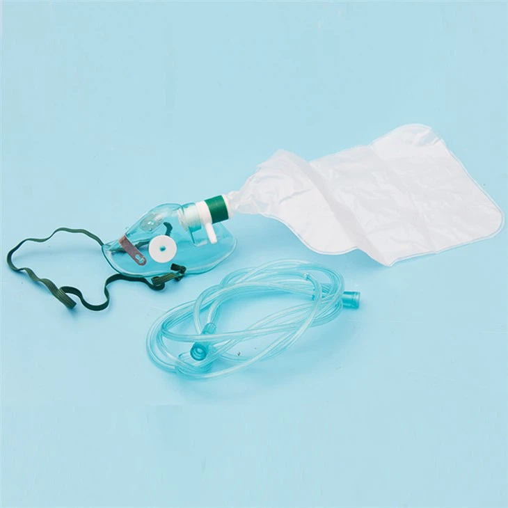 Fabricant professional de màscara d'oxigen mèdica de PVC sense respiració amb bossa de dipòsit